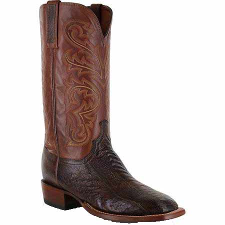 Lucchese Men's Burnished Ostrich Exotic Boots - Boots n Britches