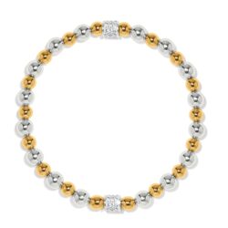 Meridian Petite Stretch Bracelet- Silver/ Gold