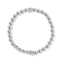Meridian Petite Stretch Bracelet- Silver