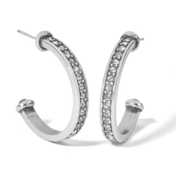 Meridian Zenith Medium Hoop Earrings- Silver